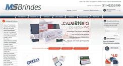 Desktop Screenshot of msbrindes.com.br